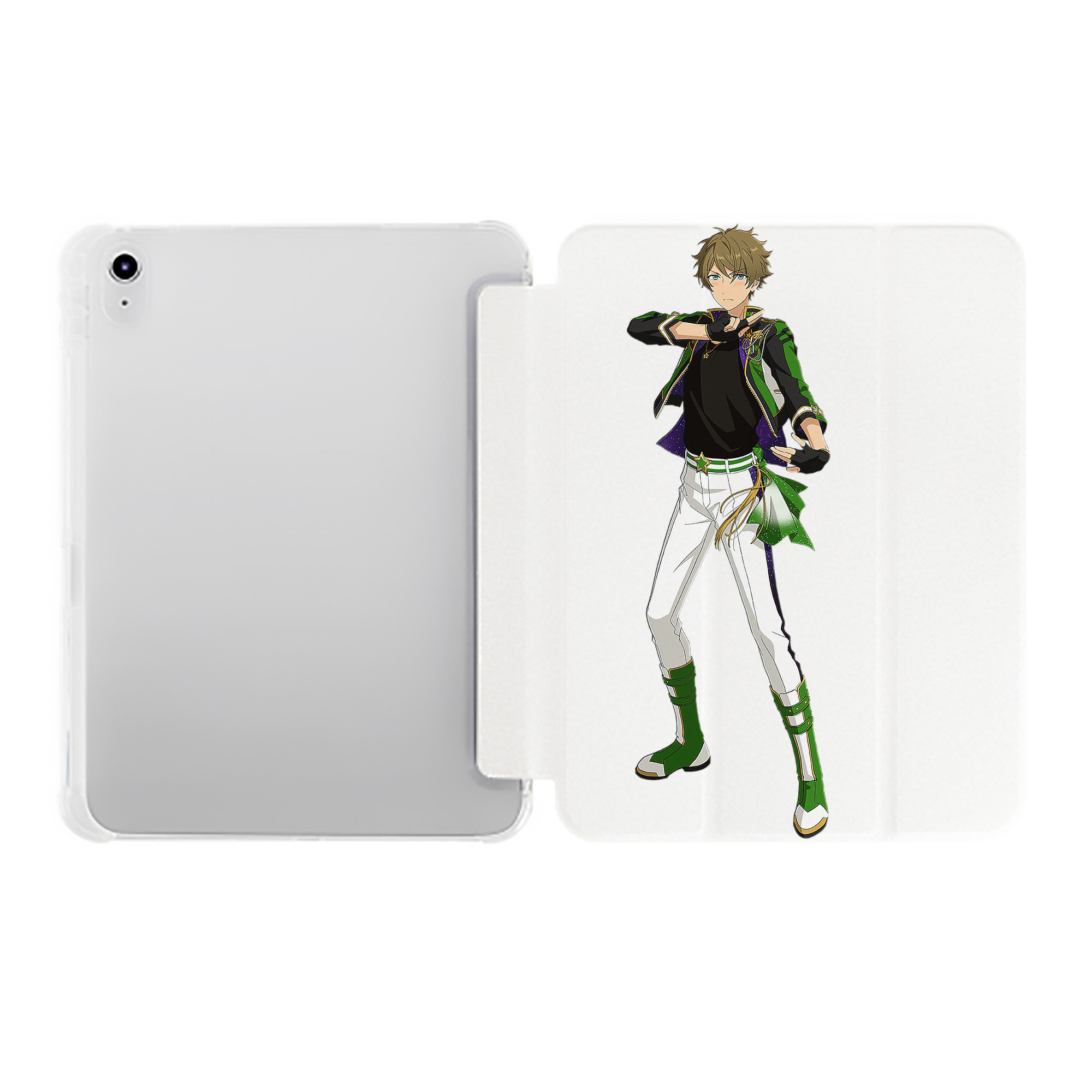 （画像用） あんさんぶるスターズ! Ensemble Stars IPad ケース ペン収納付き 三つ折りスタンド PUレザー×シリコン 対応機種9.5/10.5/10.9インチ
